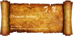 Thomae Noémi névjegykártya